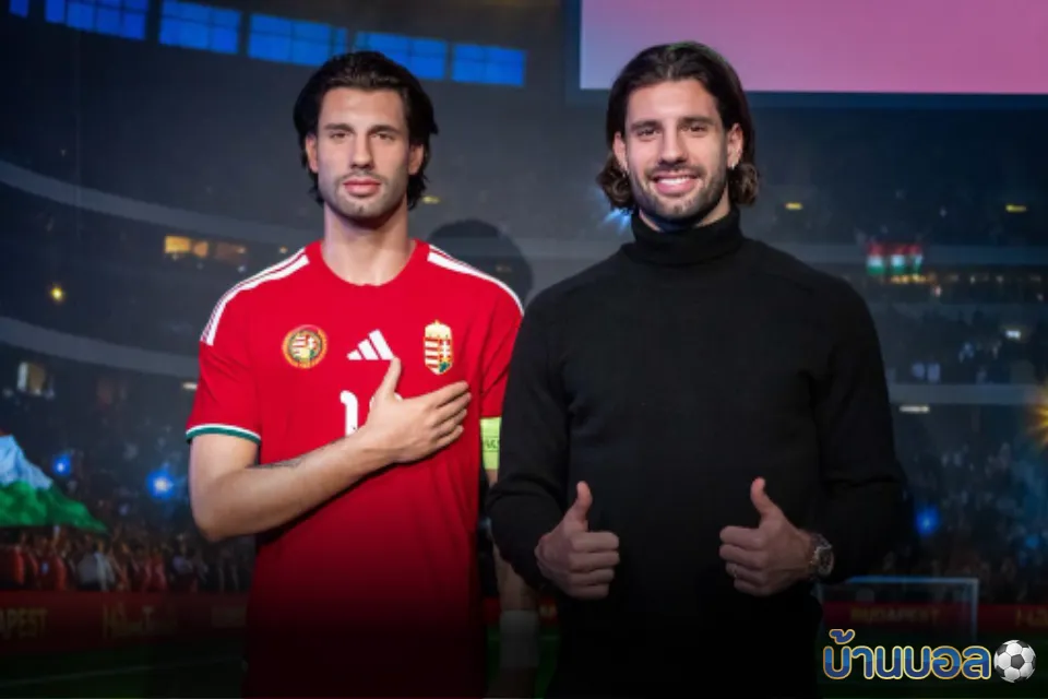 โดมินิก โซบอสไล เลิกภาพกัปตันทีมชาติฮังการีผู้หลั่งน้ำตา เปิดตัวหุ่นขี้ผึ้งตัวเองที่พิพิธภัณฑ์ มาดาม ทุสโซ่ กรุงบูดาเปสต์