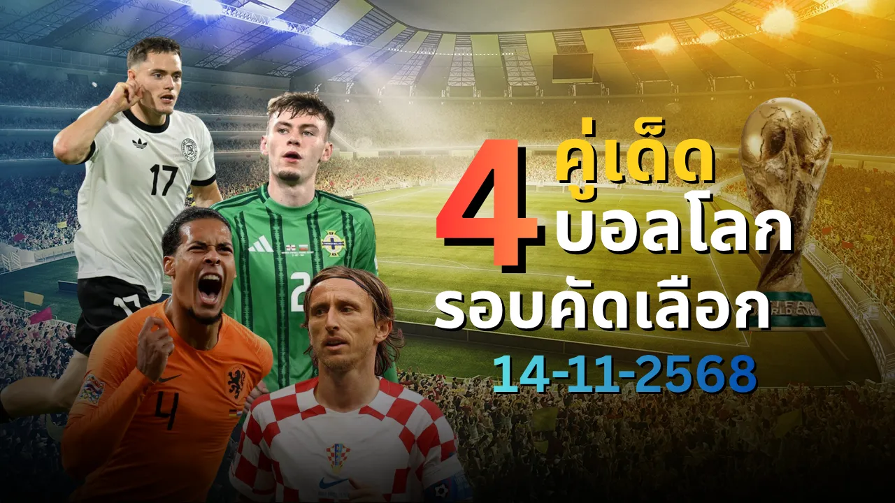 วิเคราะห์บอล ศึกบอลโลก รอบคัดเลือก 2026 โซนยุโรป 14 พฤศจิกายน 2568