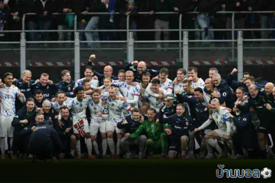 ทีมชาตินอร์เวย์ฉลองยิ่งใหญ่ ก้าวสู่ฟุตบอลโลกครั้งแรกในรอบ 28 ปี